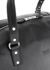 Skórzana czarna torba podróżna męska TORMS-0411-99(Z23)