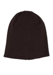 Brązowa czapka zimowa męska CZAMT-0046A-1I(Z26) - widok produktu z góry, na białym tle. 