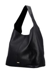 Czarna skórzana torebka shopper TORES-1372-9I(Z26)