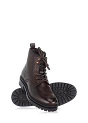 Brown leather men's boots BUTYM-0402B-89(Z24)-03