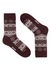 Dwupak zimowych skarpet męskich ZESMT-0070-00(Z26), widok produktu z przodu na białym tle.