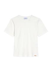 T-shirt damski w kolorze kremowym TSHDT-0145-12(Z25), widok produktu z przodu na białym tle.