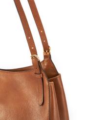 Brązowa skórzana torebka damska TORES-1106-1F(W26)