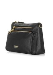 Black women's messenger bag made of imitation leather TOREC-0966-99(Z24)-02