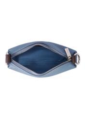 Mała niebieska torebka damska TOREC-0882-7C(W26), widok produktu w środku na białym tle.