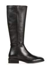Czarne skórzane kozaki damskie BUTYD-1183-99(Z25)