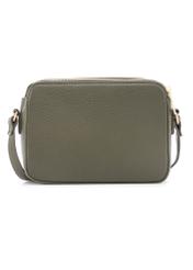 Mała torebka damska khaki TOREC-0830B-55(Z25), widok produktu z tyłu na białym tle.