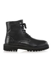 Black leather men's ankle boots BUTYM-0475-99(Z24)-03