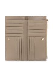 Beżowy portfel damski POREC-0429-1B(W26), widok produktu od środka na białym tle.