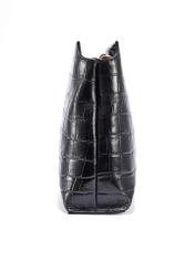 Czarna torebka damska croco TORES-1159E-99(Z25)