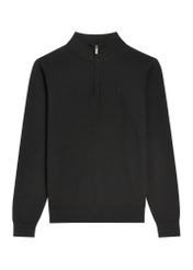Czarny sweter męski SWEMT-0174-99(Z26), widok produktu z przodu na białym tle.