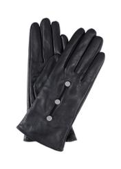 Skórzane rękawiczki damskie z dżetami REKDS-0077-99(Z23)