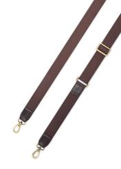 Skórzana torba męska w kolorze brązowym TORMS-0504-1I(W26), widok paska produktu na białym tle.