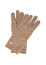 Women's cashmere beige gloves REKDT-0020-81(Z24)-01