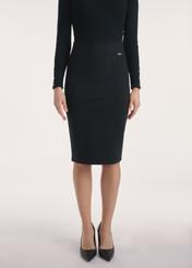 Czarna ołówkowa spódnica damska SPCDT-0092-99(W25)