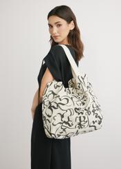 Bawełniana torba damska w kwiaty TOREN-0289-1P(W26)