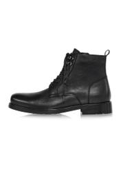 Black leather men's boots BUTYM-0469-99(Z24)-05