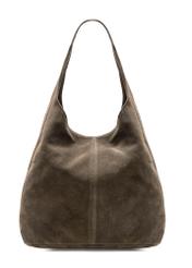 Zamszowa shopperka damska khaki TORES-1177-57(Z25)
