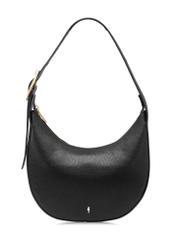 Czarna skórzana torebka w stylu hobo TORES-1090C-99(W25)-01