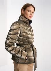 Pikowana kurtka damska z paskiem KURDT-0309-28(Z22)