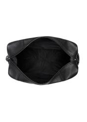 Czarna skórzana torba podróżna męska TORMS-0421A-99(Z25) - widok produktu z góry na białym tle. 