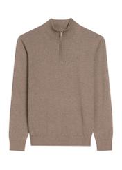 Camelowy sweter męski SWEMT-0174-1D(Z26)