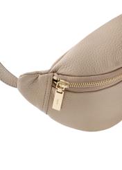 Beige women's leather waist bag TORES-0894B-81(Z24)-05