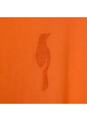 Pomarańczowy T-shirt damski z wilgą TSHDT-0090-30(W22)