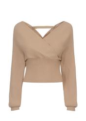 Beżowy sweter damski SWEDT-0169-81(Z22)
