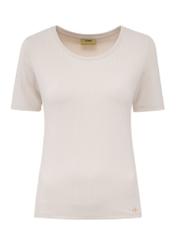 Light beige basic women's T-shirt TSHDT-0114-80(Z24)-01