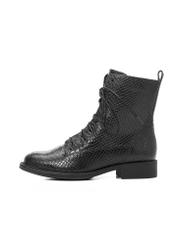 Skórzane botki damskie BUTYD-1200-99(Z25), widok produktu z boku na białym tle.