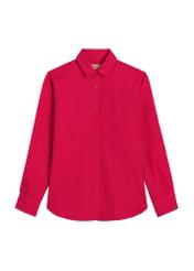 Fuksjowa koszula damska z lnu KOSDT-0163A-5E(W26)