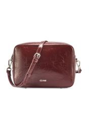 Bordowa torebka damska TOREC-0003J-49(Z25) - widok produktu z przodu na białym tle. 