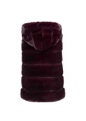 Maroon women's hooded vest KAMDT-0019-49(Z19)-02