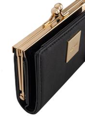 Czarny mały portfel damski POREC-0365-99(W24)