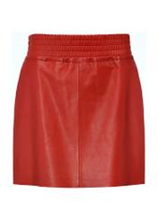 Red leather short skirt SPCDS-0064-2630(Z24)