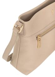 Leather beige women's shoulder bag TORES-0896B-81(Z24)-06