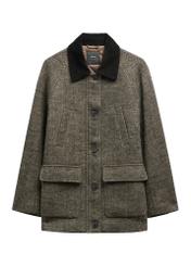 Płaszcz damski w jodełkę PLADT-0083-1L(Z26)