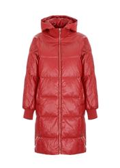 Czerwona kurtka zimowa damska oversize KURDT-0296-42(Z21)-05