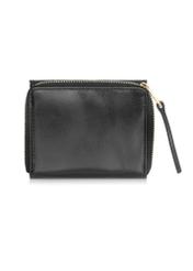 Women's black leather wallet PORES-0906-99(Z24)