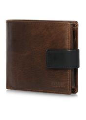 Brown men's leather wallet PORMS-0612-89(Z24)-02