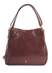 Brązowa skórzana damska torebka shopper TORES-0636-1H(Z26)