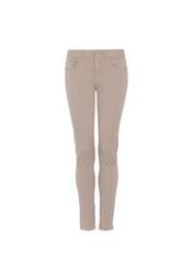 Beżowe spodnie skinny damskie SPODT-0026-81(W21)-02