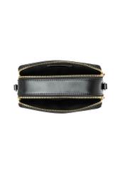 Czarna mała torebka damska TOREC-1126-99(W26), widok produktu od góry na białym tle.