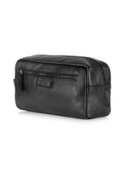 Black leather men's cosmetic bag TORMS-0422-99(W24)-03