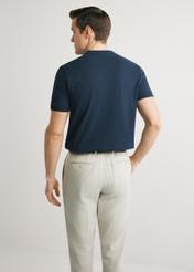 Granatowa koszulka polo męska POLMT-0061-7E(W26)