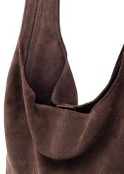 Brązowa zamszowa shopperka damska TORES-1177-1I(W26)