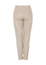 Spodnie skórzane kremowe damskie SPODS-0022-1114(W22)