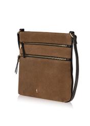 Brown and black leather women's handbag TORES 1047-98 (Z24) photo 4