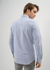 Koszula męska w drobną kratkę KOSMT-0277-60(Z23)